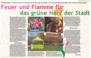 Feuer und Flamme für das grüne Herz der Stadt