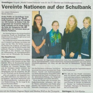 Vereinte Nationen auf der Schulbank